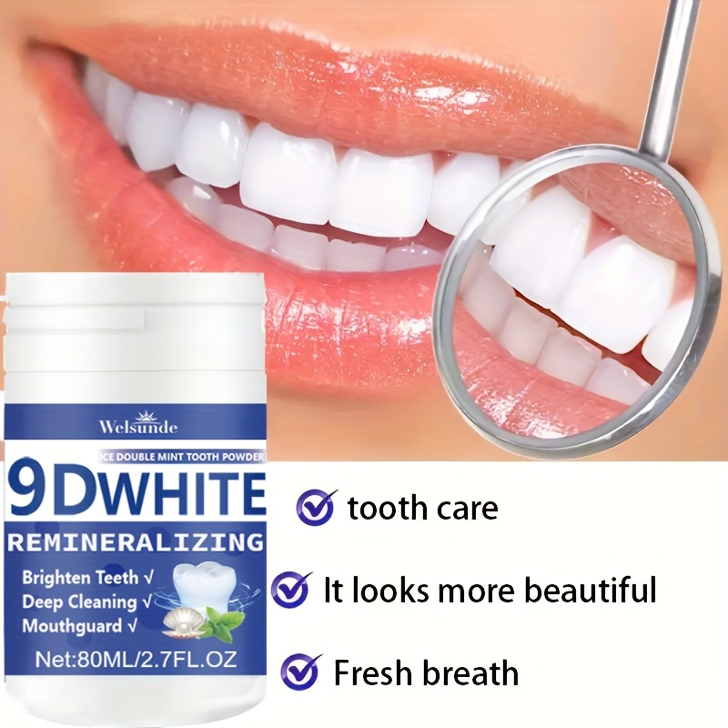 Teeth Paint Whitening - Bubuk Gigi Hidroksiapatit Remineralisasi Putih 9D,