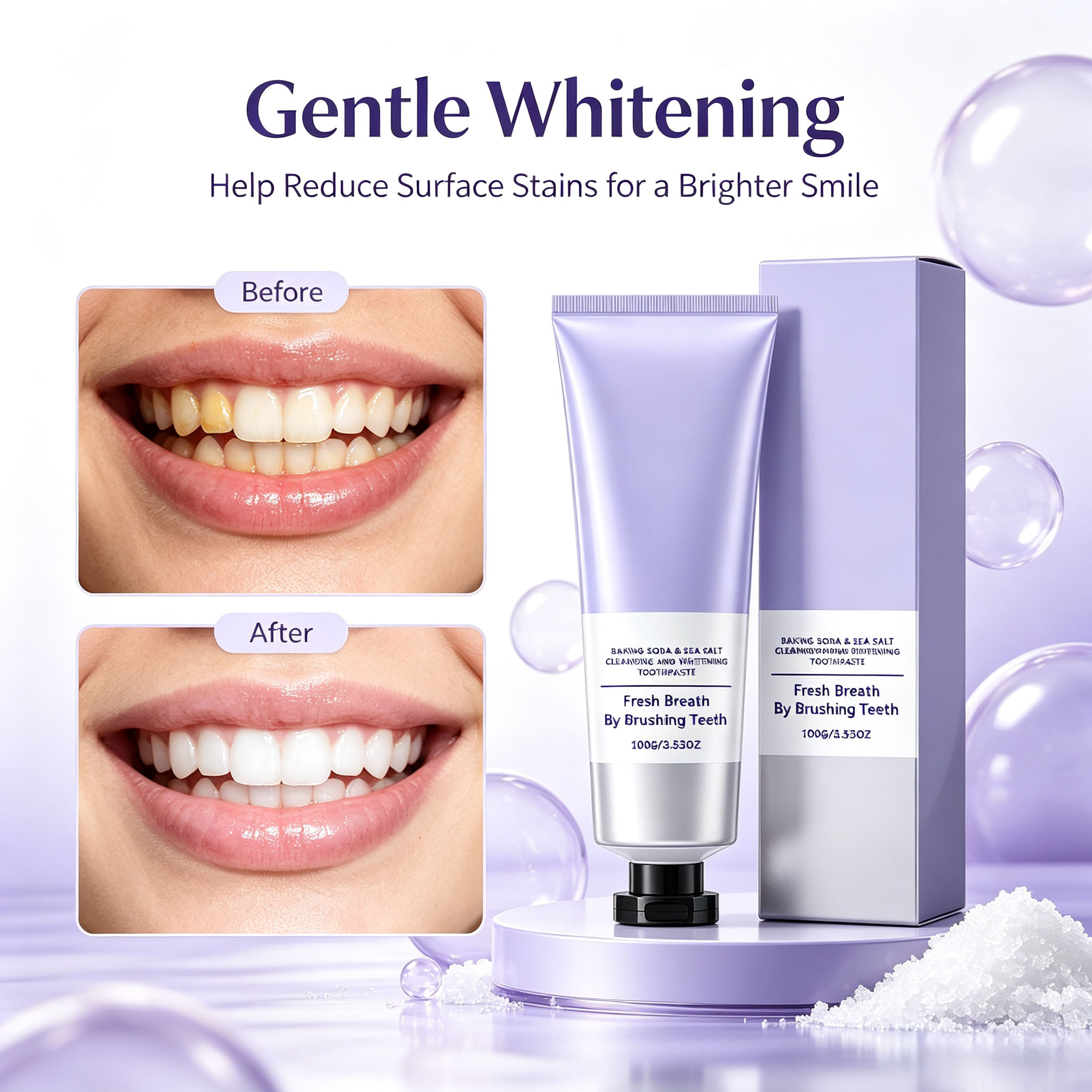 Teeth Whitening Baking Soda - Pasta Gigi Soda Kue & Garam