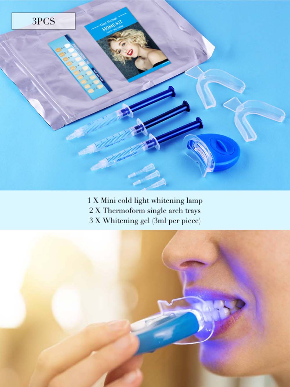 Teeth Whitening Gel Peroxide - Kit Gel pemutih gigi peroksida kualitas