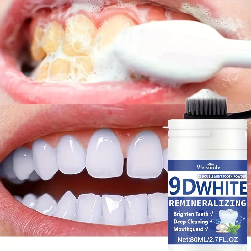 Teeth Paint Whitening - Bubuk Gigi Hidroksiapatit Remineralisasi 9D Putih,