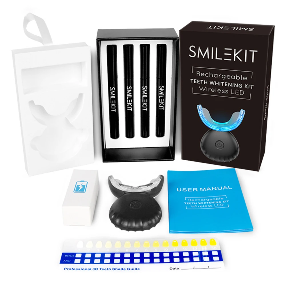 Teeth Whitening Gel Peroxide - Kit pemutih gigi Mini 16 LED