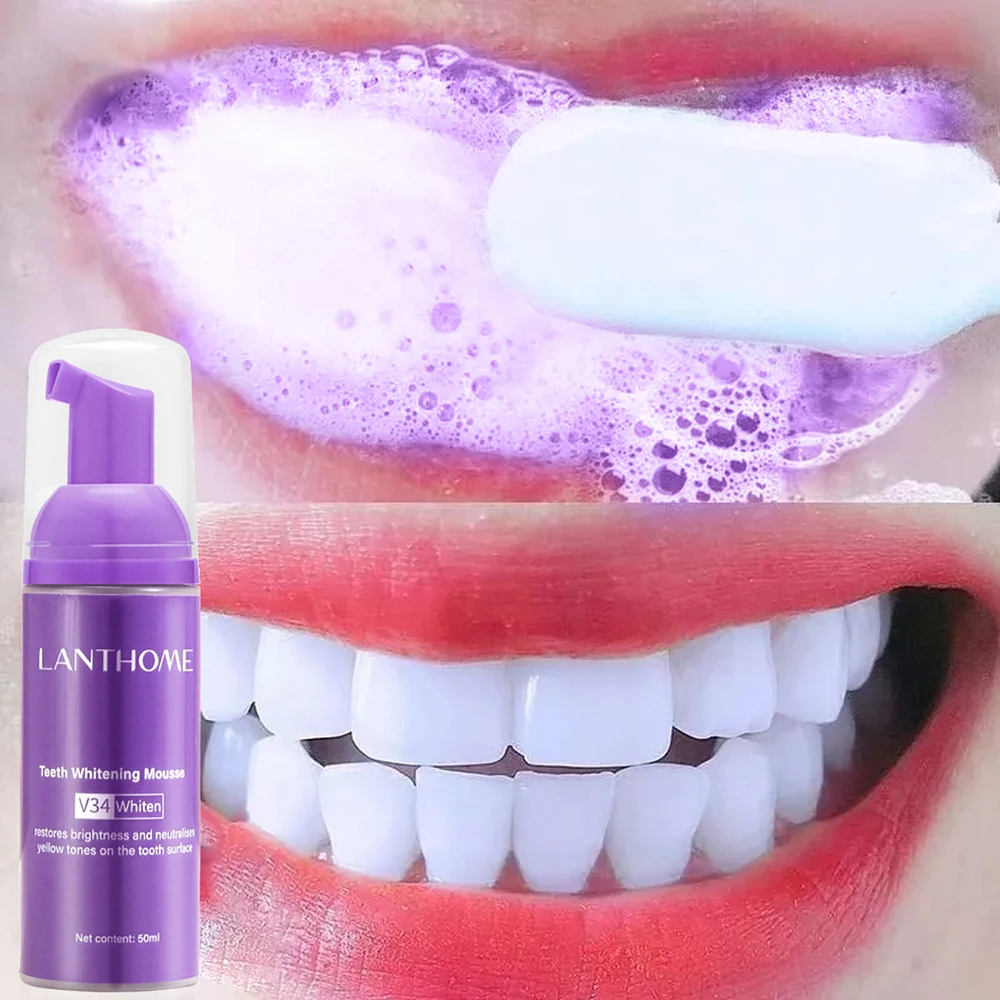 Teeth Whitening Mousse - Mousse pasta gigi V34 pembersih gigi