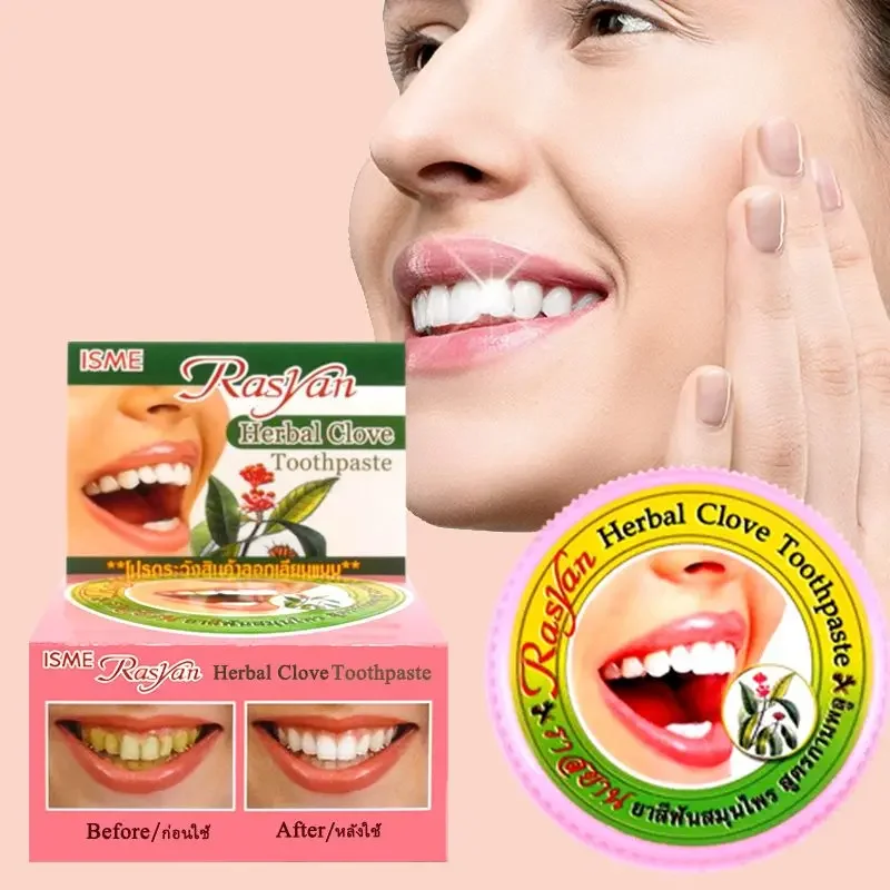 Teeth Paint Whitening - Bubuk Gigi Cengkeh/Kelapa Thailand, Menghilangkan Noda,