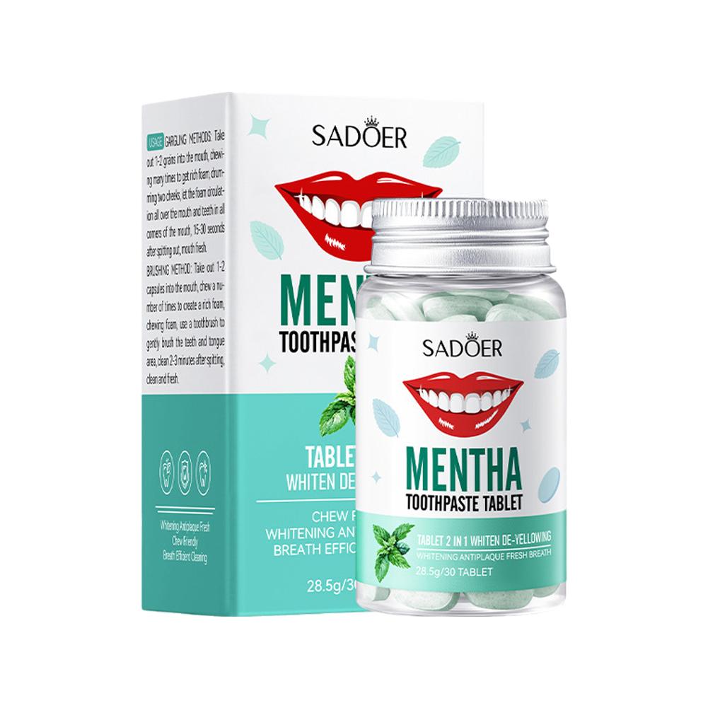 Whitening Mouthwash - Tablet Pasta Gigi Padat Mint Rasa