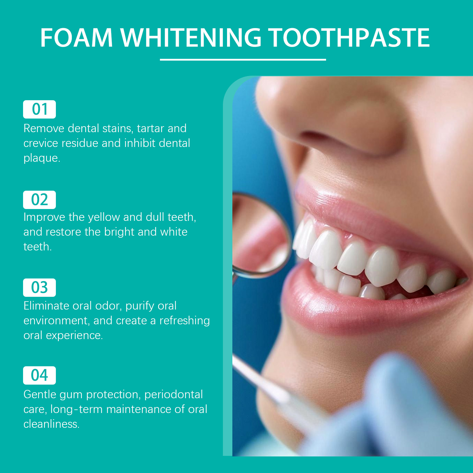 Busa Pasta Gigi Pemutih Gigi,  - Teeth Whitening Mousse ulasan dan harga