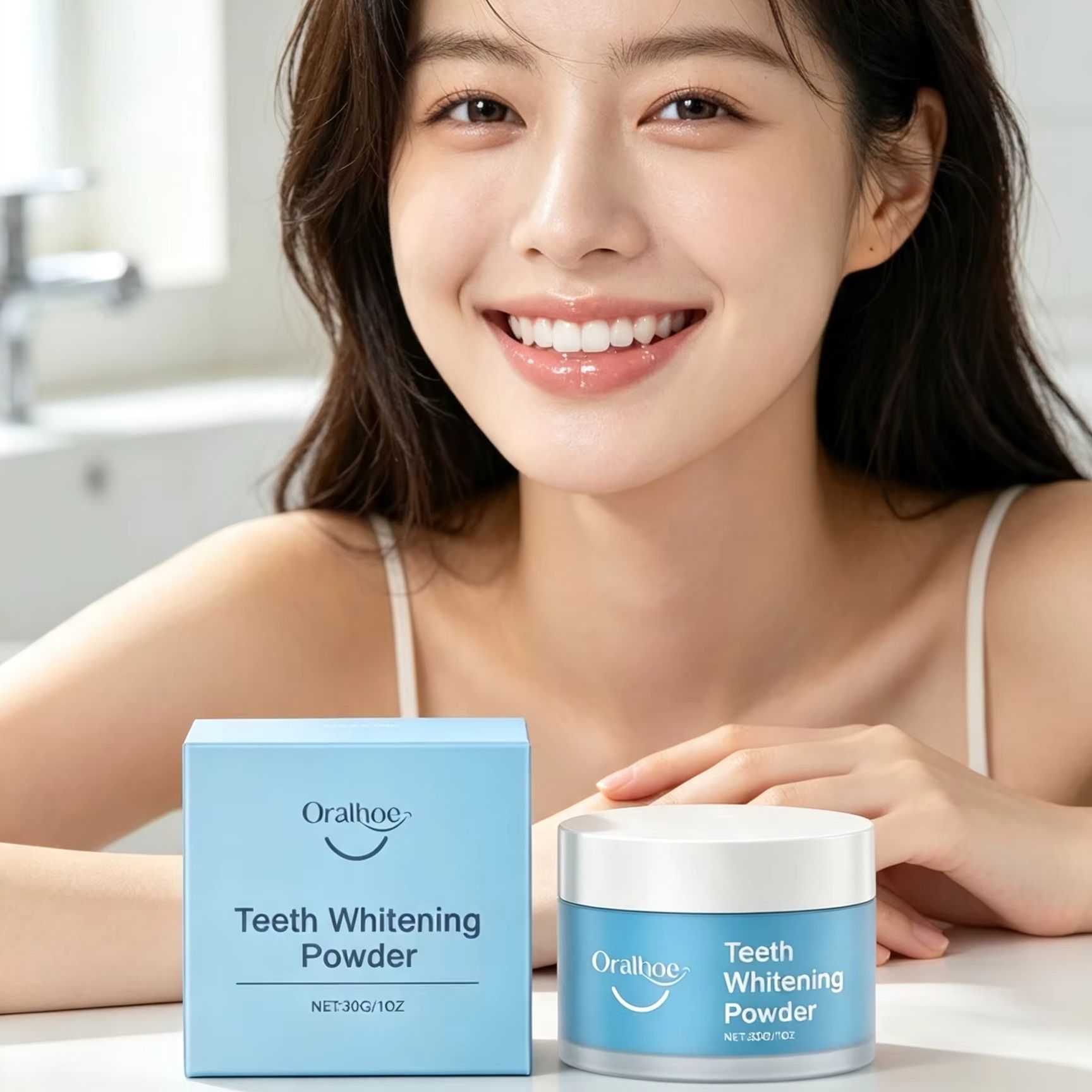 Bubuk Gigi Oralhoe untuk Membe - Teeth Paint Whitening ulasan dan harga