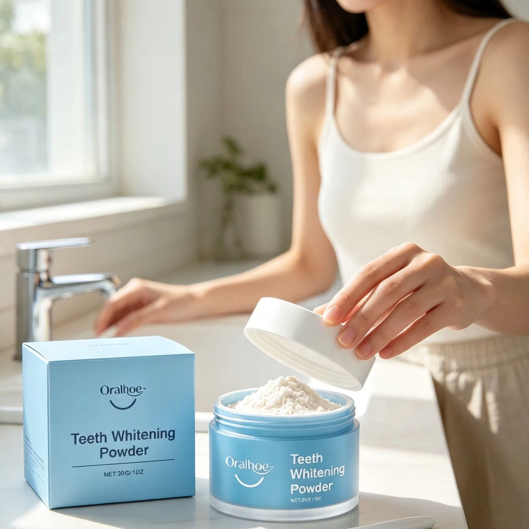 Bubuk Gigi Oralhoe untuk Membe - Teeth Paint Whitening ulasan dan harga