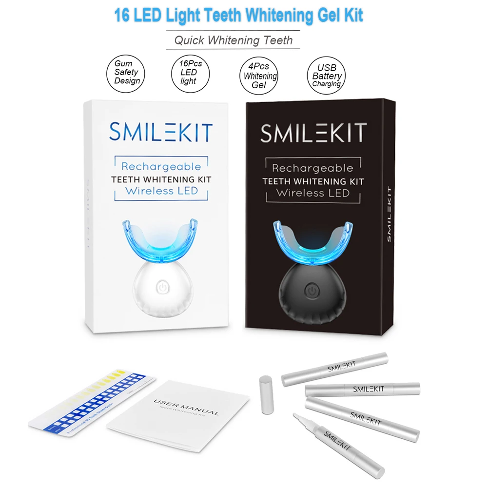 Kit pemutih gigi Mini 16 LED c - Teeth Whitening Gel Peroxide ulasan dan harga