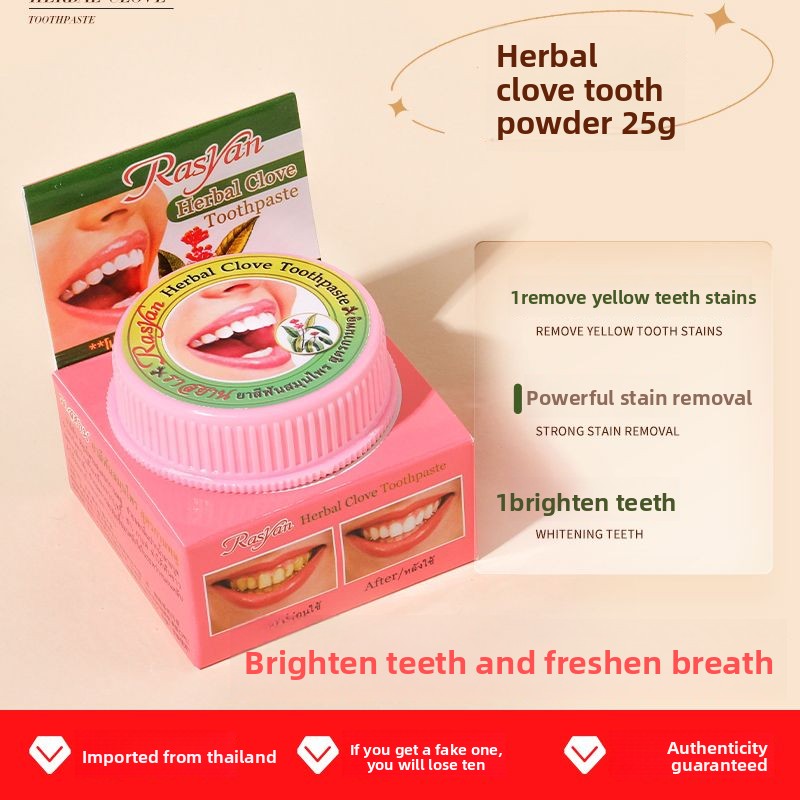 Bubuk Gigi Cengkeh/Kelapa Thai - Teeth Paint Whitening ulasan dan harga