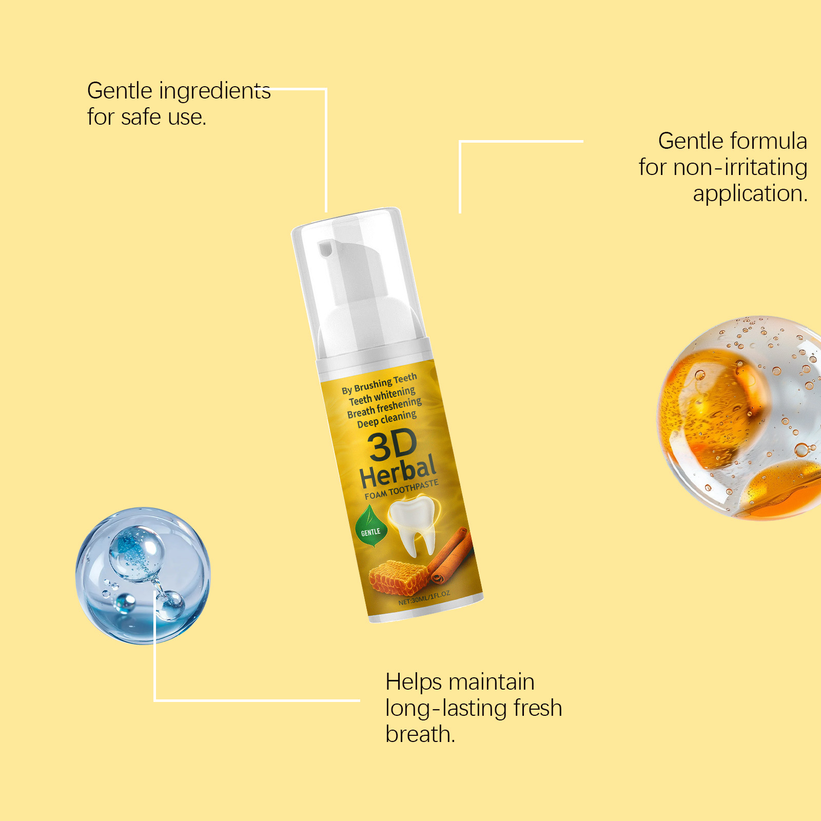 Pasta Gigi Herbal Organik Beba - Teeth Whitening Mousse ulasan dan harga